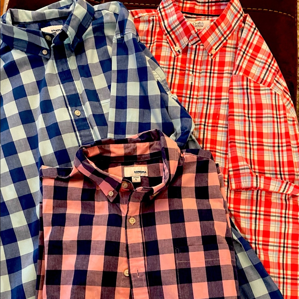 Lot of 3 short sleeve shirts